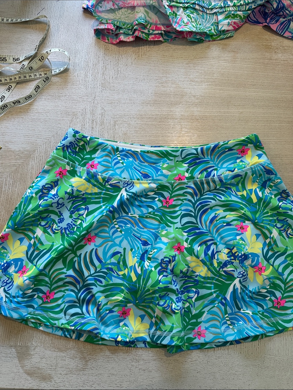 Lilly Pulitzer LUXLETIC Blue, Green & White Athletic Skort